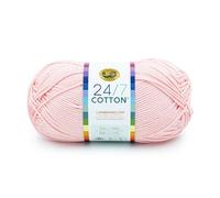 Lion Brand Yarn 24/7 Cotton, Mercerized Lightweight Yarn for Knitting, Crochet, and Crafts, Pink Lemonade, 1 Pack