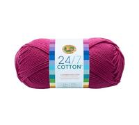 Lion Brand Yarn 24/7 Cotton, Mercerized Lightweight Yarn for Knitting, Crochet, and Crafts, Rose, 1 Pack
