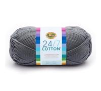Lion Brand Yarn Company Cotton Yarn, 100 Percent Cotton, Silver