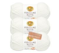 Lion Brand Yarn (3 Pack) Feels Like Butta Yarn, White