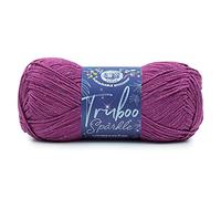 Lion Brand Yarn 836-303 Truboo Sparkle Yarn, Plum