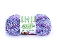 Lion Brand Yarn 913-207 Ice Cream Cotton Blend Yarn, Grape