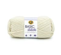 Lion Brand Yarn Basic Stitch Anti-Pilling Knitting Yarn, Yarn for Crocheting, 1-Pack, Silver Heather