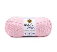 Lion Brand Yarn, Basic Stitch Anti-Pilling Worsted Weight Yarn for Knitting, Crochet, and Crafts, Baby Pink, 1 Pack, Acrylic Fiber for Cozy Blankets, Easy-Care Jumpers, and Handmade Scarves