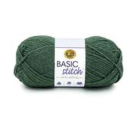 Lion Brand Yarn, Basic Stitch Anti-Pilling Worsted Weight Yarn for Knitting, Crochet, and Crafts, Pine Heather, 1 Pack, Acrylic Fiber for Cozy Blankets, Easy-Care Jumpers, and Handmade Scarves