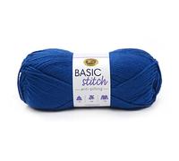 Lion Brand Yarn, Basic Stitch Anti-Pilling Worsted Weight Yarn for Knitting, Crochet, and Crafts, Royal Blue, 1 Pack, Acrylic Fiber for Cozy Blankets, Easy-Care Jumpers, and Handmade Scarves