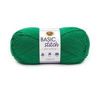 Lion Brand Yarn Basic Stitch Anti-Pilling Yarn for Knitting, Crochet, and Crafts, Grass, 1 Pack