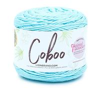 Lion Brand Yarn Coboo, Soft Cotton Blend Yarn for Knitting and Crochet, Ice Blue, 1 Pack