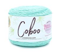 Lion Brand Yarn Coboo, Soft Cotton Blend Yarn for Knitting and Crochet, Lichen, 1 Pack