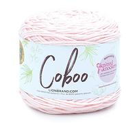 Lion Brand Yarn Coboo, Soft Cotton Blend Yarn for Knitting and Crochet, Pale Pink, 1 Pack