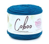 Lion Brand Yarn Coboo, Soft Cotton Blend Yarn for Knitting and Crochet, Steel Blue, 1 Pack