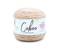 Lion Brand Yarn Coboo, Soft Cotton Blend Yarn for Knitting and Crochet, Tan, 1 Pack