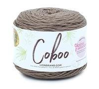 Lion Brand Yarn Coboo, Soft Cotton Blend Yarn for Knitting and Crochet, Taupe, 1 Pack