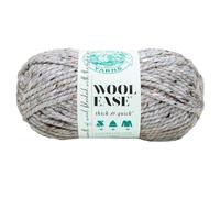 Lion Brand Yarn Company 1-Piece Wool-Ease Thick and Quick, Grey Marble | Super Bulky Wool Acrylic Blend Fiber for Soft Hats, Sweaters, Chunky Blankets, Yarn for Crochet, Knitting, Crafts, Weaving