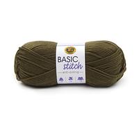 Lion Brand Yarn Company 202-132 Basic Stitch Anti Pilling Yarn, Olive, One Skein