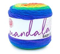 Lion Brand Yarn Company 526-201 Mandala Baby Yarn, Rainbow Falls, Acrylic, One Skein