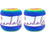 Lion Brand Yarn Company 526-201 Mandala Baby Yarn, Rainbow Falls, One Skein (Pack of 2)