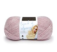 Lion Brand Yarn Company 674-104 Touch of Alpaca Yarn, Blush, Acrylic Blend, One Skein, pink
