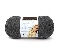 Lion Brand Yarn Company 674-152 Touch of Alpaca Yarn, Charcoal, One Skein | Worsted Weight Acrylic Alpaca Blend Knit & Crochet Fiber for Luxury Handmade Gifts, Cozy Wraps, Cowls, Sweaters