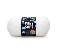 Lion Brand Yarn Company 920-100, Baby Soft Baby Yarn, White,13.2 x 25.69 x 13.2 cm