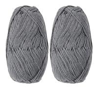 Lion Brand Yarn Company Feels Like Butta Yarn, Polyester, Charcoal, 17.78 x 6.35 x 6.35 cm (Pack of 2)