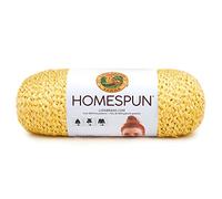 Lion Brand Yarn Homespun, Soft Bulky Yarn for Knitting, Crochet, and Crafts, Golden, 1 Pack