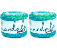 Lion Brand Yarn Company Mandala Ombre Yarn, Balance, One Skein (Pack of 2)
