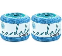 Lion Brand Yarn Company Mandala Ombre Yarn, Mantra, One Skein (Pack of 2)