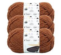 Lion Brand Hue + Me Yarn for Knitting, Crocheting, and Crafting, Bulky and Thick, Soft Acrylic and Wool Yarn, Saffron (1-Pack)