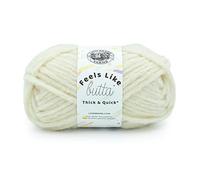 Lion Brand Yarn Company Yarn, Polyester, Antique White, 1 Pack