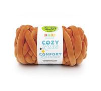 Lion Brand Yarn, Cover Story Cozy Luxe Blanket Yarn for Knitting and Crochet, Maple, 1 Pack