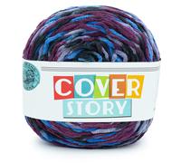 Lion Brand Yarn Cover Story Super Bulky Blanket Yarn for Knitting 1 Cake Royal
