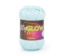 Lion Brand Yarn, DIY Glow Cozy, Glow in The Dark Yarn for Crocheting, Knitting & Crafts, Aqua, 1 Pack