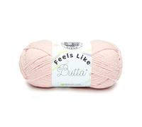 Lion Brand Yarn Feels Like Butta, Soft, Worsted Weight Yarn for Knitting, Crochet, and Crafts, Pink, 1 Pack
