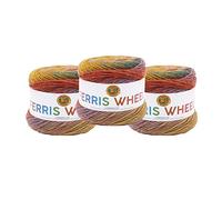 Lion Brand Yarn Ferris Wheel Yarn, Roving Multicolor Yarn for Knitting, Crocheting, and Crafts, 3 Pack, Buttercup