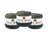 Lion Brand Yarn Ferris Wheel Yarn, Roving Multicolor Yarn for Knitting, Crocheting, and Crafts, 3 Pack, Imaginary Garden