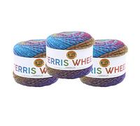 Lion Brand Yarn Ferris Wheel Yarn, Roving Multicolor Yarn for Knitting, Crocheting, and Crafts, 3 Pack, Vintage Carousel