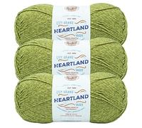 Lion Brand Yarn Heartland Yarn, Worsted-Weight Yarn for Knitting, Crocheting, and Crafting, 3 Pack, Haleakala