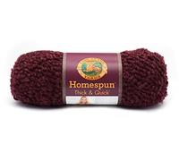 Lion Brand Yarn Homespun Thick and Quick Yarn, Acrylic, Garnet