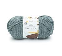 Lion Brand Yarn Hue+Me, Soft, Bulky Wool Blend Yarn for Knitting, Crochet, and Crafts, Harbor, 1 Pack