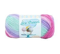 Lion Brand Yarn, Ice Cream Baby Yarn for Knitting, Crochet, and Crafts, Ube, 1 Pack, DK Weight Colorful Acrylic Fiber for Baby Blankets, Soft Hats, and Cozy Sweaters