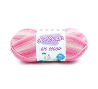 Lion Brand Yarn Ice Cream Big Scoop Yarn, Strawberry