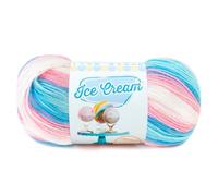 Lion Brand Yarn Ice Cream, DK Weight Acrylic Blend Yarn for Knitting, Crochet, and Crafts, Cake Batter, 1 Pack