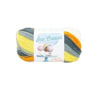 Lion Brand Yarn Ice Cream, DK Weight Acrylic Blend Yarn for Knitting, Crochet, and Crafts, Tiger Tail, 1 Pack