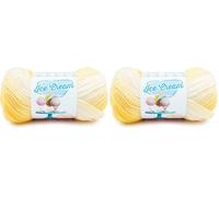 Lion Brand Yarn Ice Cream Yarn, Acrylic, Lemon Meringue Multicolor, 8.26 x 19.05 x 8.26 cm (Pack of 2)
