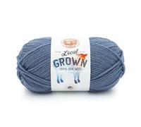 Lion Brand Yarn Local Grown, 100% Wool Yarn for Knitting, Crochet, and Crafts, Blue Jeans, 1 Pack