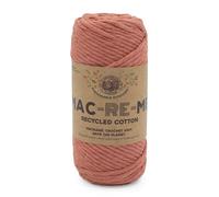 Lion Brand Yarn Mac-Re-Me, Super Bulky Recycled Cotton Yarn for Knitting, Crochet, and Crafts, Cinnabar, 1 Pack