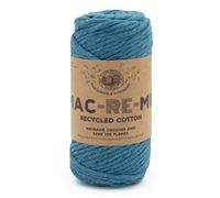 Lion Brand Yarn Mac-Re-Me, Super Bulky Recycled Cotton Yarn for Knitting, Crochet, and Crafts, Mallard, 1 Pack