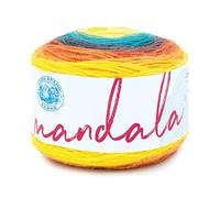 Lion Brand Yarn, Mandala DK Lightweight Yarn for Knitting, Crochet, and Crafts, Thunderbird, 1 Pack, Self-Striping Acrylic Fiber for Baby Blankets, Multicolor Shawls and Variegated Cardigans