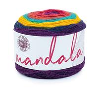 Lion Brand Yarn, Mandala DK Lightweight Yarn for Knitting, Crochet, and Crafts, Wizard, 1 Pack, Self-Striping Acrylic Fiber for Baby Blankets, Multicolor Shawls and Variegated Cardigans